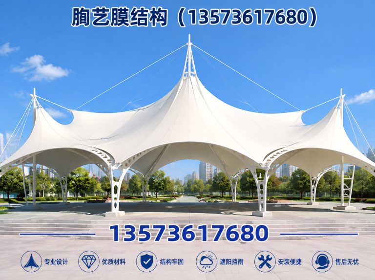 高密市充电桩车棚展示图
