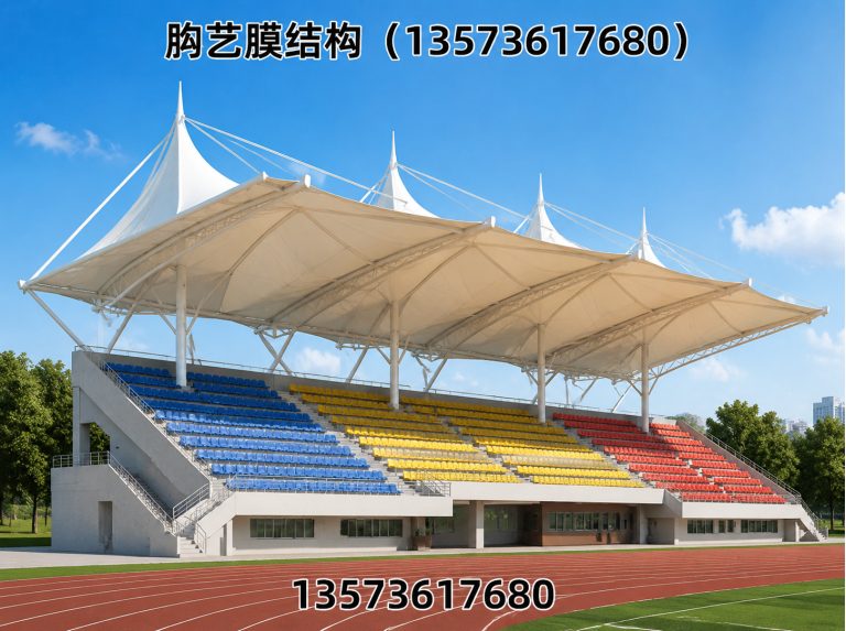 高密市张拉膜景观展示图