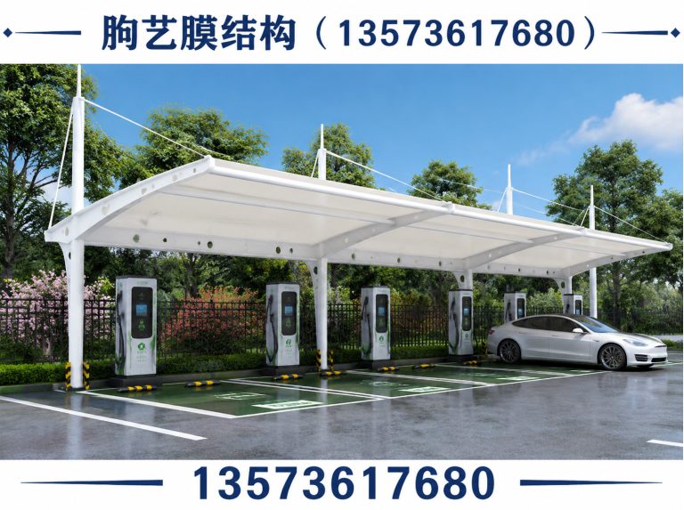 高密市膜结构车棚展示图